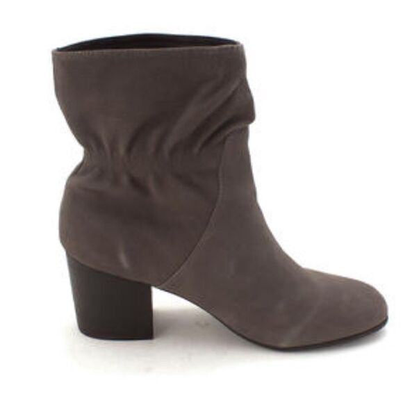 NWT Adam Tucker saige8 Leather Mid-Calf Boots Gray 9.5 - Picture 1 of 10